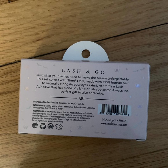 House of Lashes Siren Flare Lash & Go Kit False Faux Eyelashes Adhesive Wand New - Picture 7 of 10